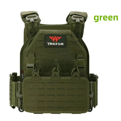 Authentic Product YAKEDA Tactical Vest 6094 Fast Detachable Light Laser Cut Outdoor Hunting Black Gear Carry Vest of High Qualit