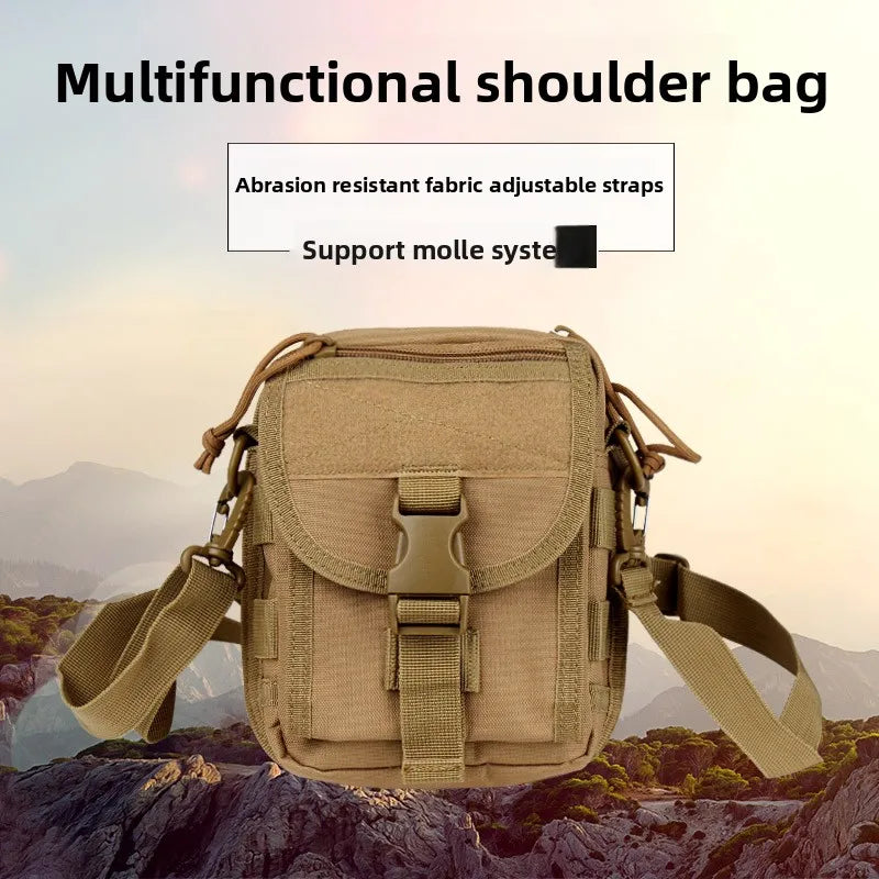 Tactical Waist Bag Molle System Outdoor Crossbody Sling Bag Oxford Cloth Multi-pocket Shoulder Pack for Hiking Camping Travel