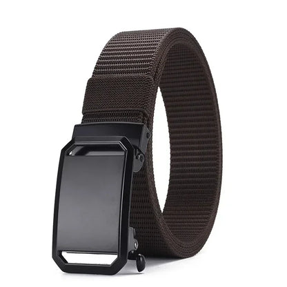 2026 New 1Pc Automatic Buckle Belt, Canvas Tactical Workwear Casual Outdoor Military Training Pants Belt For Men
