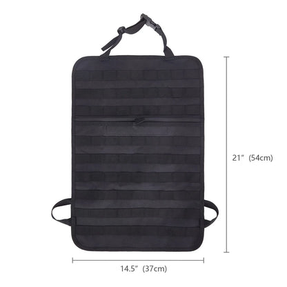 Car Seat Back Organizer Tactical Molle Panel Sag Proof Vehicle Seat Cover Protector Nylon Car Seat Back Hanger Bag Pad