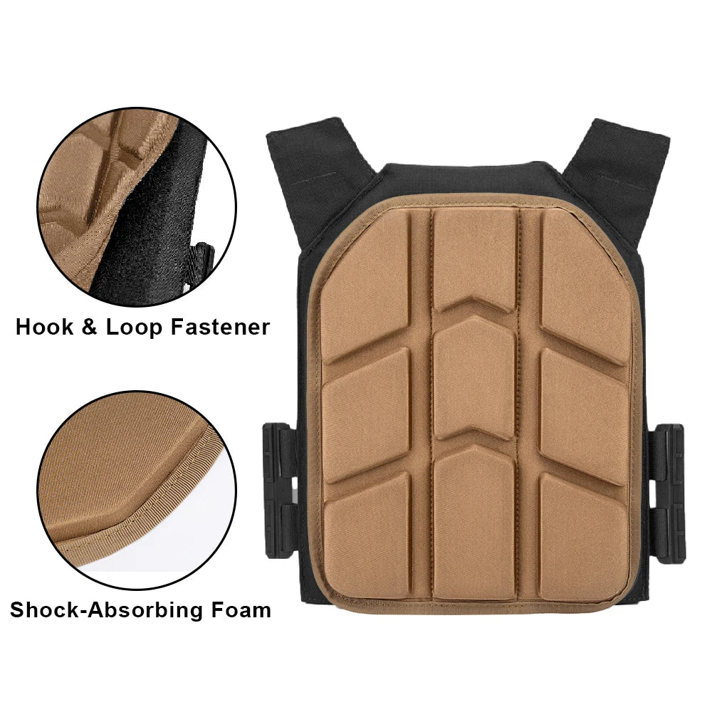 2Pcs Tactical Vest Pads Soft Padded EVA Foam Plate Carrier Pads Airsoft Plates Breathable Vest Inner Plates Tactical Accessories