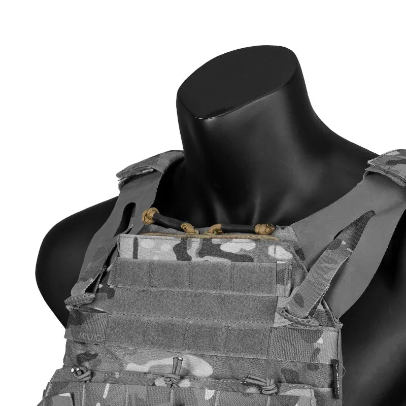 Tactical Vest Double Zipper Insert Pouch Storage Pocket Zipper Cover Flap Pocket Zip Insert for JPC2.0 CPC AVS Vest Universal