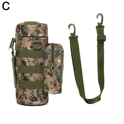Molle Water Bottle Holder Bag Hydration Carrier Kettle Pouch with Strap Fits Up to 32 oz. For Hiking Fishing
