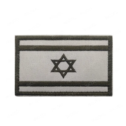 Israel Flag Embroidered Patches PVC Rubber Israeli Sticker Appliqued For Clothing