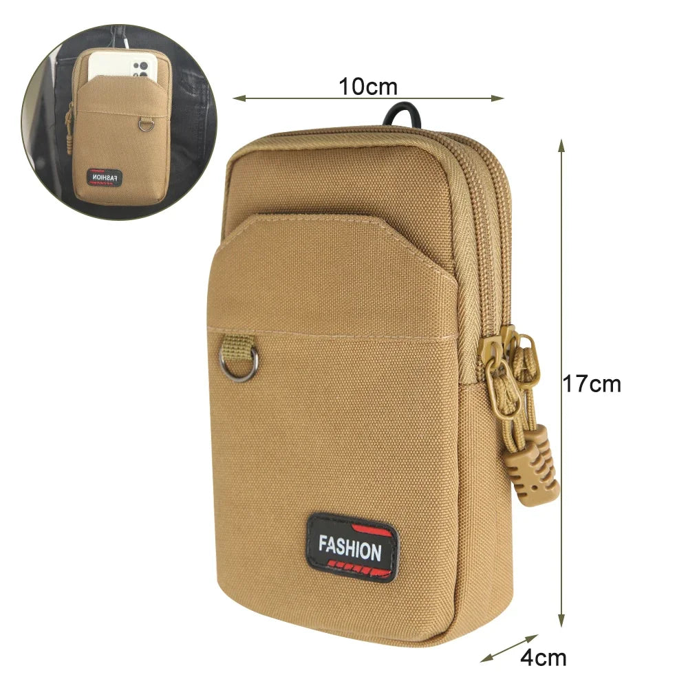 EDC Molle Bag Purse Nylon Waist Bag Outdoor Waist Fanny Pack Men Phone Pouch Camping Hunting Sports Bag