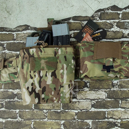 KRYDEX Tactical Dump Pouch Foldable Recycling Bag MOLLE Roll-up Drop Pouch Hunting Waist Utility Tool Bag