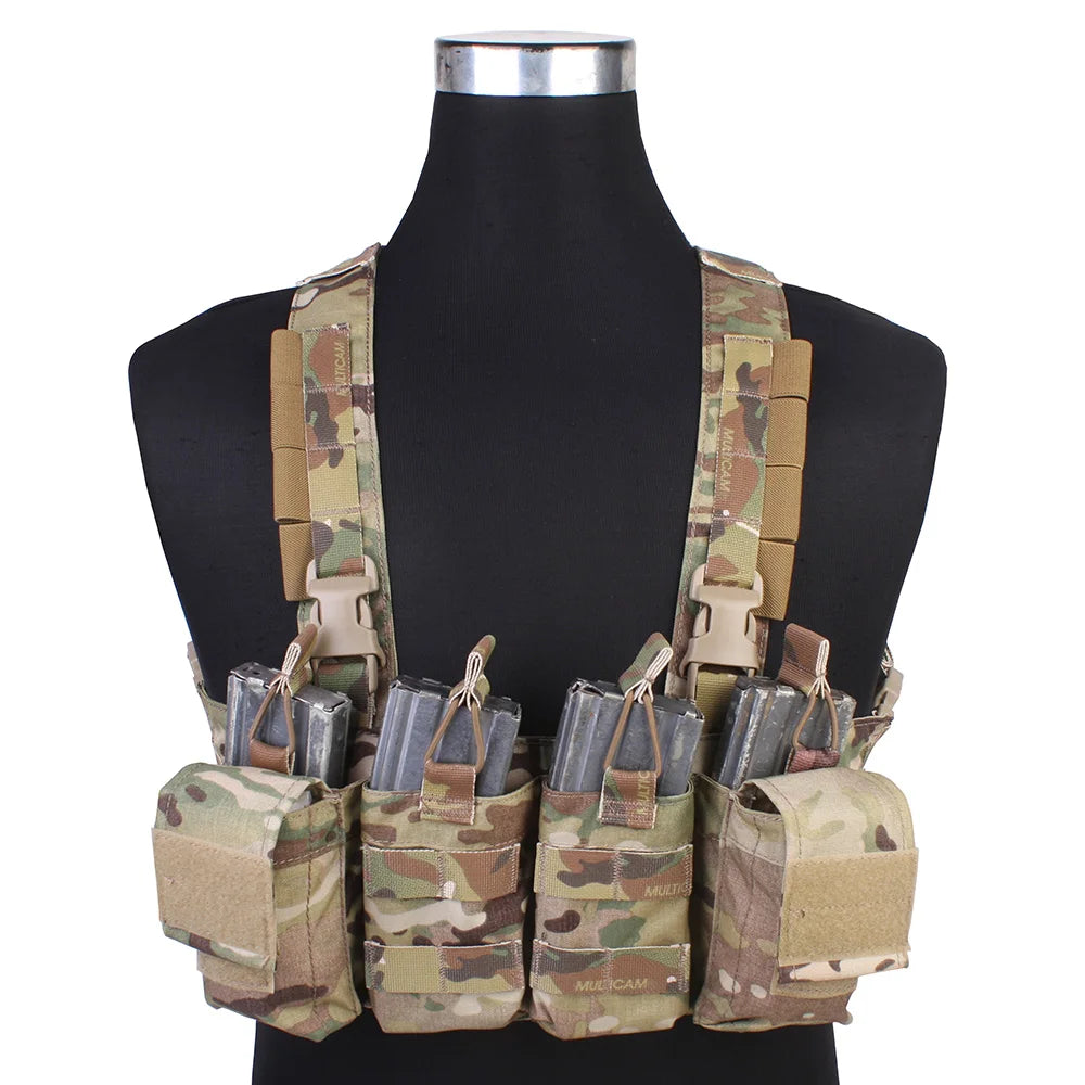 Emersongear Easy Chest Rig Vest Combat Recon Vest with Magazine Pouch Airsoft Hunting Paintball Vest Nylon EM7450
