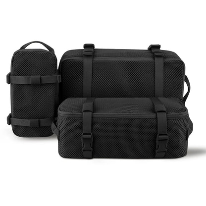 KRYDEX Tactical 3PCS Modular Mesh Pouch Set Outdoor Backpack Organizer Travel Suitcase Storage Bag Packing Cubes Hunting Gear