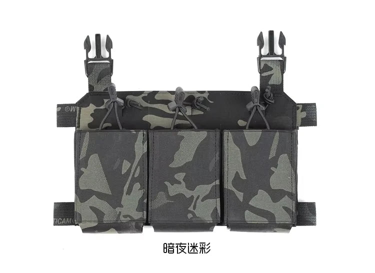 PEW TACTICAL THORAX TRIPLE RIFLE MAG PLACARD 556 762 545  Front Flap AIRSOFT FP09