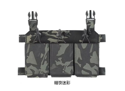 PEW TACTICAL THORAX TRIPLE RIFLE MAG PLACARD 556 762 545  Front Flap AIRSOFT FP09