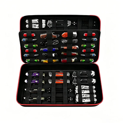 Tactical Knife Display Case With 64+ Pocket Knives Organizer Knife Holder Storage Bag For Hunting Hiking Outdoor Survival Sport