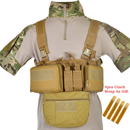 CS Match Wargame TCM  Chest Rig Airsoft Tactical Vest  Pack Magazine Pouch Holster Molle System Waist Men Nylon