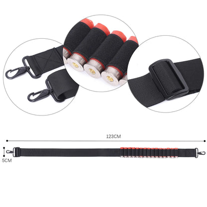 15 Rounds Tactical Shotgun Bullet Belt Multifunctional Tactical Two Point Shooting Gun Sling Outdoor Hunting Accessories