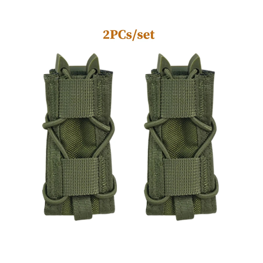 Tactical Magazine Pouch Single Mag Holster Molle Flashlight Pouches Torch Holder 9MM Pistol Magazine Pouch EDC Waist Bag