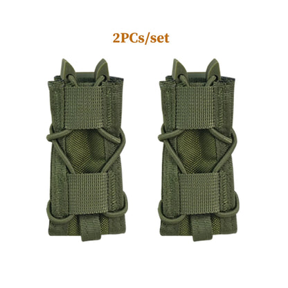 Tactical Magazine Pouch Single Mag Holster Molle Flashlight Pouches Torch Holder 9MM Pistol Magazine Pouch EDC Waist Bag