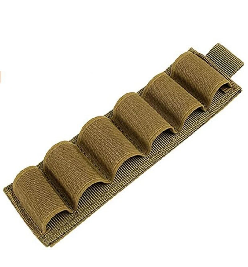 Tactical 6/9 Rounds Mag Pouch 12/20GA Cartridge Shotgun Shell Holder Magic Hook&Loop Rifle Bullet Cartridge Holder