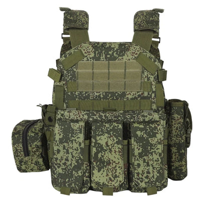 6094 Camouflage Plate Carrier Vest Multi-Functional Tactical Hunting Vest Adjustable Men Combat Equipment for Outdoor Cycling
