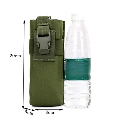 Outdoor Walkie Talkie Pouch Water Bottle Bag Handheld Radio Bag Molle Tactical Multifunctional Accessory Bag Travel EDC Pack