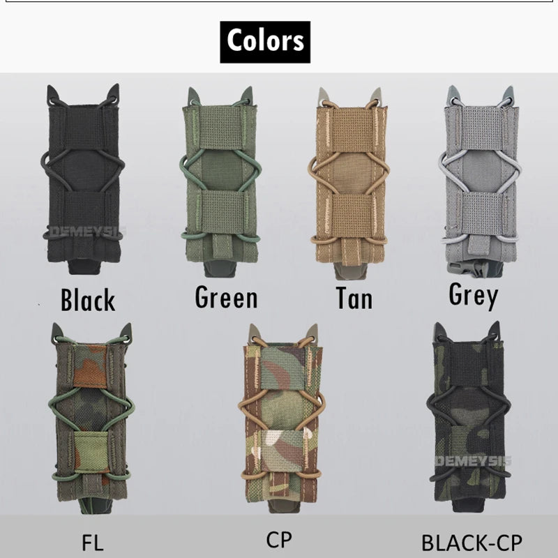 2pcs 9mm Tactical Magazine Pouch Pistol Fast Mag Carrier Holder for Belt Molle Sytem Hunting Pouches