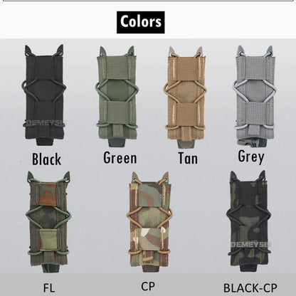 2pcs 9mm Tactical Magazine Pouch Pistol Fast Mag Carrier Holder for Belt Molle Sytem Hunting Pouches