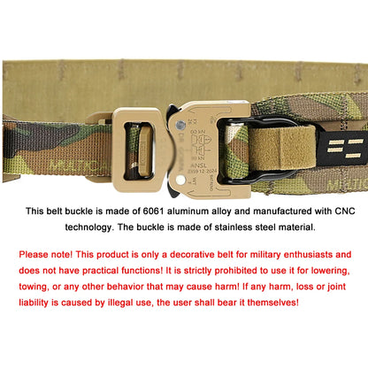 PEW TACTICAL Ferro Style BORA Tactical Belt with Inner Belt - Import C Board Rigid Battle Belt - Molle Duty Belt for Outdoor Hik