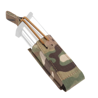 Tactical Single Pistol 9mm Magazine Pouch with Bungee Retention for Glock SIG P320 2011 HK MAG Bag Plate Carrier Charger Holder