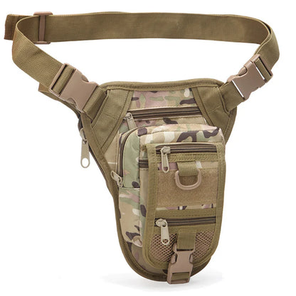 Camouflage outdoor sports waist bag training leg bag large capacity waterproof mountaineering waterproof multifunctional bag