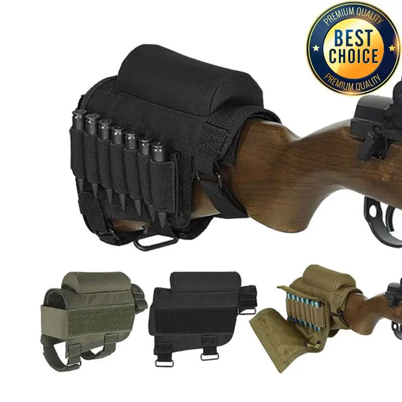 Outdoor Hunting Shotgun Bullets Holder Tactical Shooting 98K Rifle Gun Ammo Pouch Bag Tactical Cheek Rest Bullets Buttstock Pack
