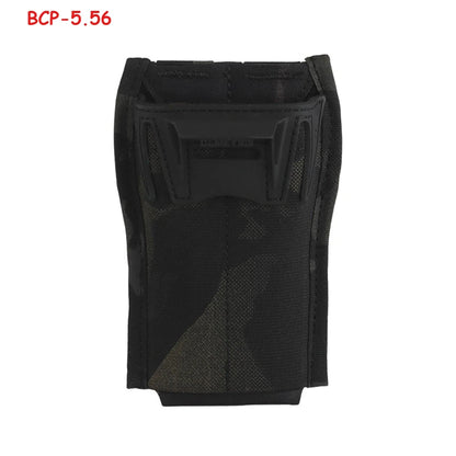 Tactical 5.56mm Single Mag Pouch MOLLE Quick Release Magazine Holder for AR15 M4 Airsoft Vest Plate Carrier Hunting Gear