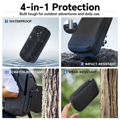 Carrying Case For DJI OSMO Pocket 3/4/Xtra Muse Accessories Travel Pouch Storage Bag EVA Shell with Hand Strap Camera Protector