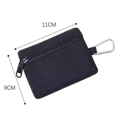 1 PC Portable Outdoor Molle Pouch Outdoor Molle Pouch Wallet Mini Portable Key Card Case Pouch Bag Purse with Carabiner
