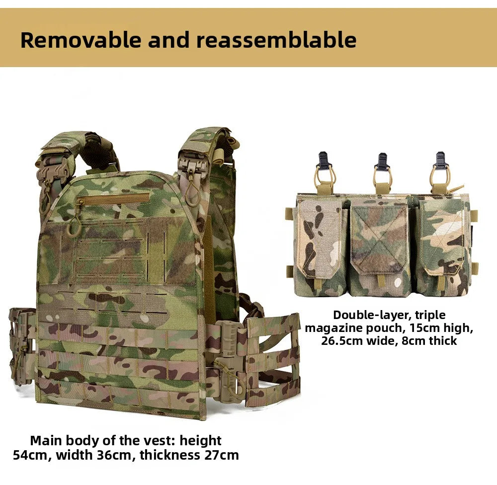 2026 Military Tactical Vest Body Armor Combat Army Gear Hunting Plate Carrier Airsoft Accessories Wargame Pouch Vest
