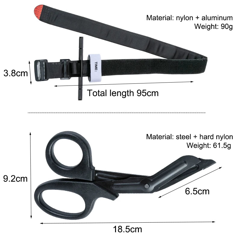 Tactical First Aid New Metal Aluminum Rod Tourniquet Survival Hemostasis Second Generation Upgrade Repeated Use Strengthen