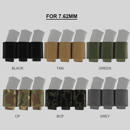 Camo 5.56/7.62 Triple Mag Pouch Elastic Hook and Loop Tactical Triple Magazine Pouch