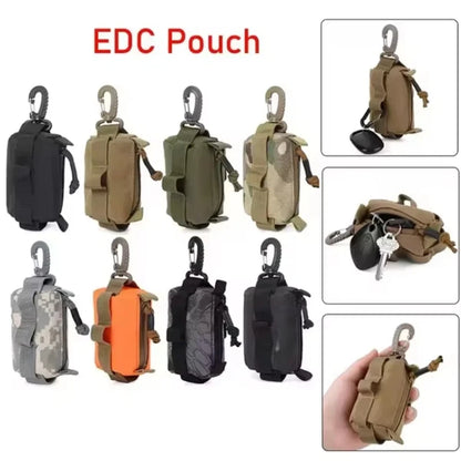 Tactical EDC Pouch Zipper Key Card Holder Pouch Coin Purses Organizer Storage Wallet For Camping Hiking Multi-color Options