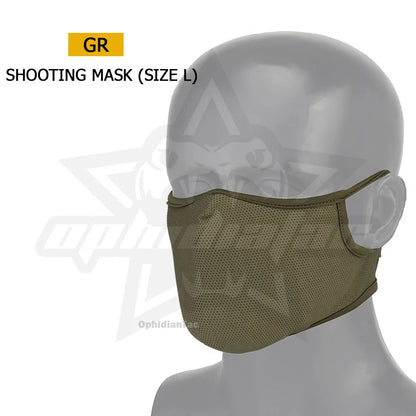 Shooting Mask Outdoor Breathable Elastic Soft Mask Free Ear Protection Air Gun Cycling Half Face Mask - M/L Size