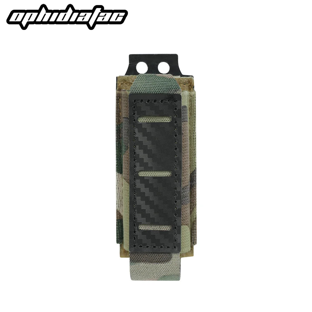 OPHIDIANTAC  Mag Pouch 9mm Double Mag Carrier Carbon Fiber MOLLE Pouch