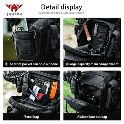YAKEDA Outdoor Large Capacity Leg Bag with Dual External Pockets, Multi-Space Storage Bag for Camping and Hiking