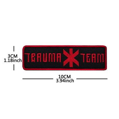Trauma Team Embroidered Rescue Patches Arasaka Fabric Accessories Patches With Hook&Loop For Jacket Shoulder DIY Sew-on