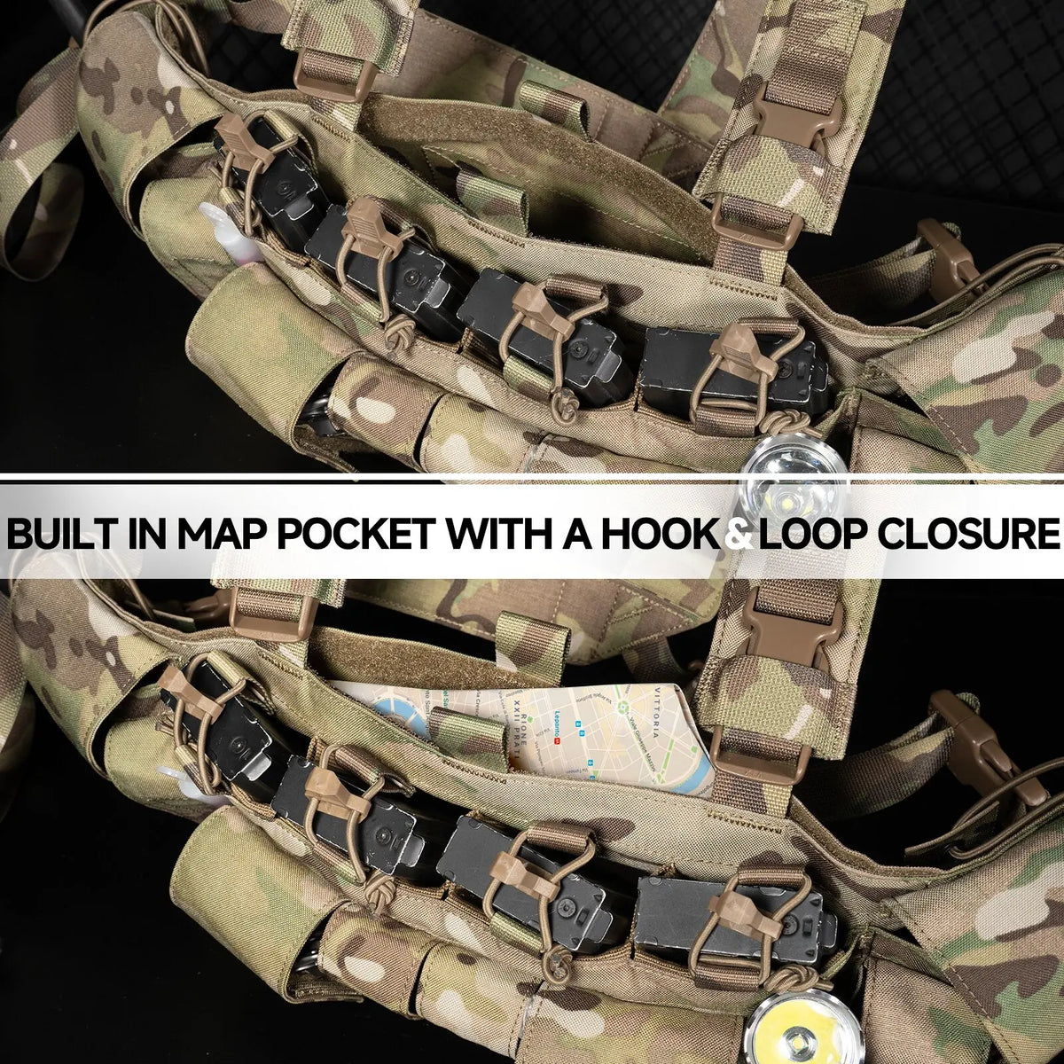 KRYDEX 500D Tactical Chest Rig UW Gen IV Low Profile Rigs Carrier With GP Pouch Multifunction Pockets H Harness