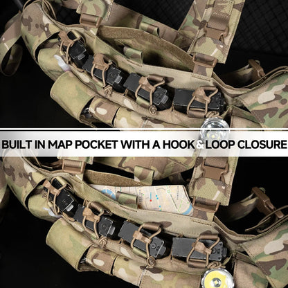 KRYDEX 500D Tactical Chest Rig UW Gen IV Low Profile Rigs Carrier With GP Pouch Multifunction Pockets H Harness