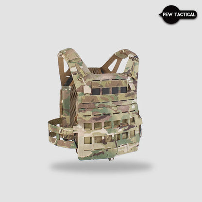 PEW TACTICAL SPC Light Weight PLATE CARRIER AIRLITE Laser Cut Molle Training Vest Airsoft VT08