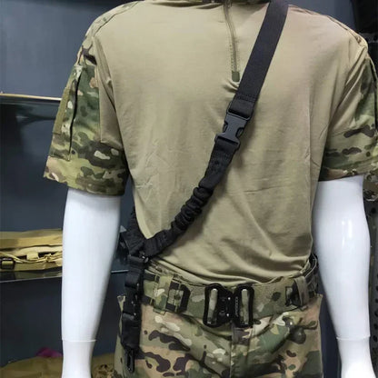 Tactical Single Point Shoulder Sling Strap With Metal Buckle Outdoor Rifle Shotgun Carry Belt Hunting Gear Accessory