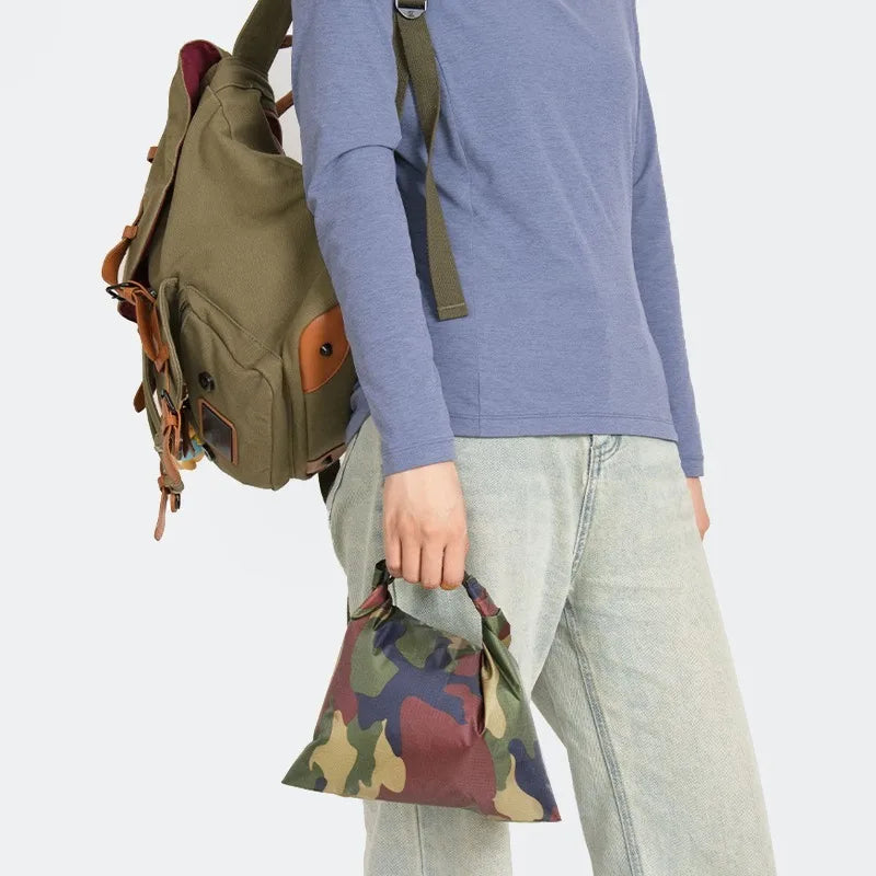 6Pcs Camouflage Waterproof Dry Bag Set Roll Top Storage Sack IPX3 Water Resistant Camping Hiking Outdoor Travel Gear Organizer