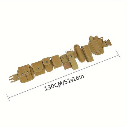 Multifunctional 10in1 outdoor Tactical Belt & Waist Seal, Combat Training Security Duty Gear, Security Inspection Belt