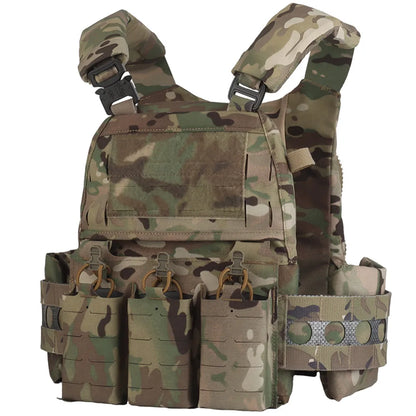 Tactical Vest V5 FCPC Militar Hunting Airsoft Vest Quick Detachable Comes with Triple Bag Built-in Splint Matt Nylon Fabric