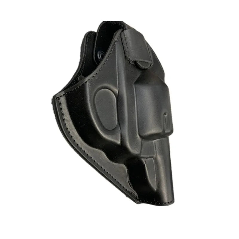 WarGame Assault  Black Tactical Force Leather Revolver Hunting Training Holster (Short) Military