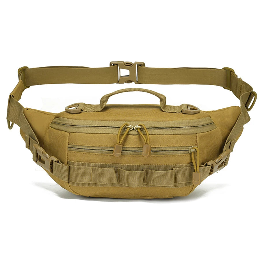 Outdoor storage waist bag, portable waist and shoulder dual-use multifunctional expansion bag, hiking and cycling bag