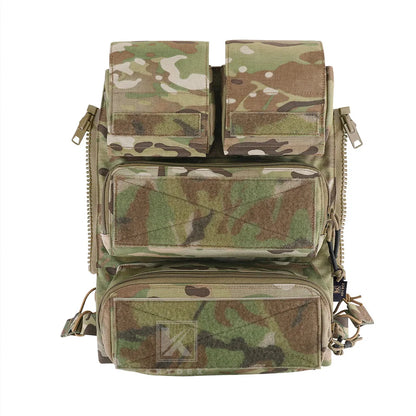 KRYDEX Tactical Modular Pouch Bag Zip On Molle Back Panel Backpack W/ Mag Pouch for Plate Carrier AVS JPC2.0 CPC Vest