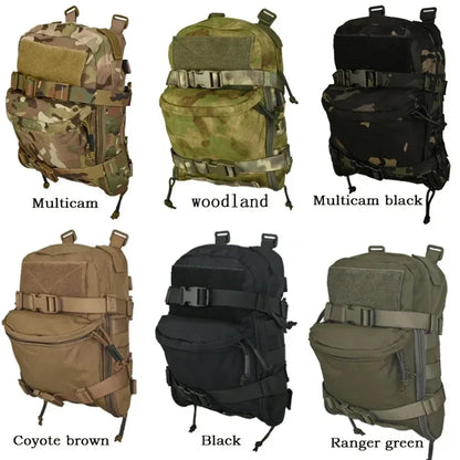 Tactical Hydration Backpack Combat Training Assault Molle Bag Outdoor Hunting Vest Back Plate Carrier Water Bag 1PC